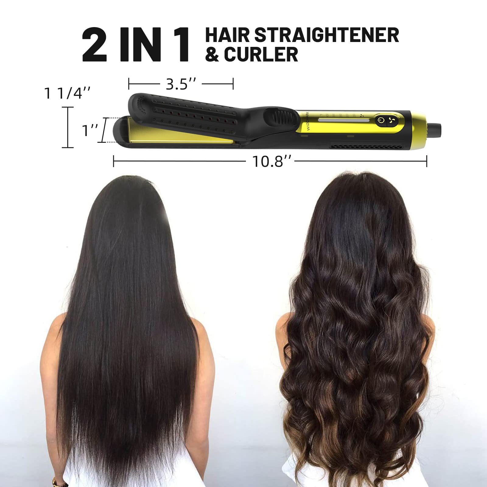 Plancha y rizador de cabello con rizador Airflow Styler de 360° para todos los estilos con salidas de aire de refrigeración